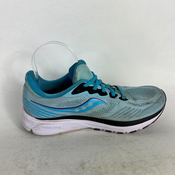 Saucony Ride 14 Sneakers Women's 10 Blue Mesh Lace Up Running Shoes S10650-20 - Picture 3 of 9